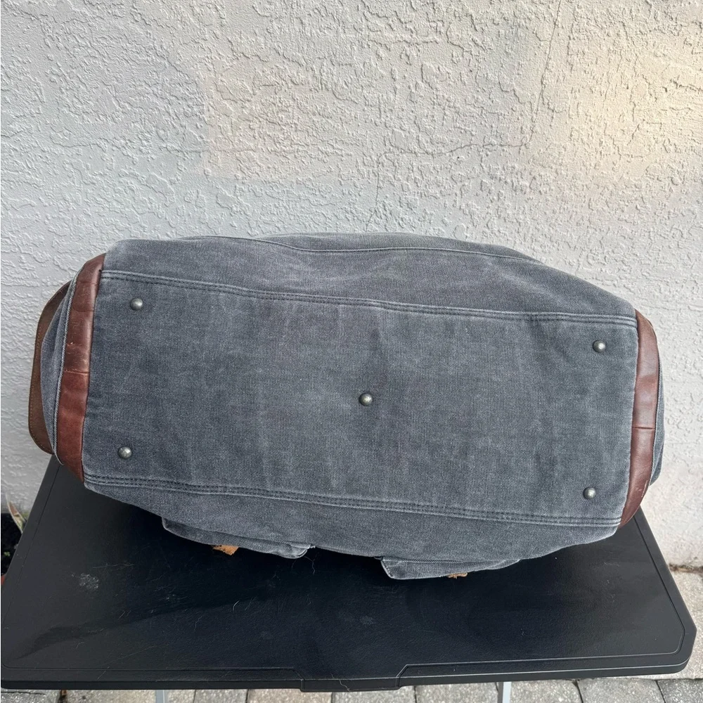 Leather Canvas Weekender Duffle Bag 🔥